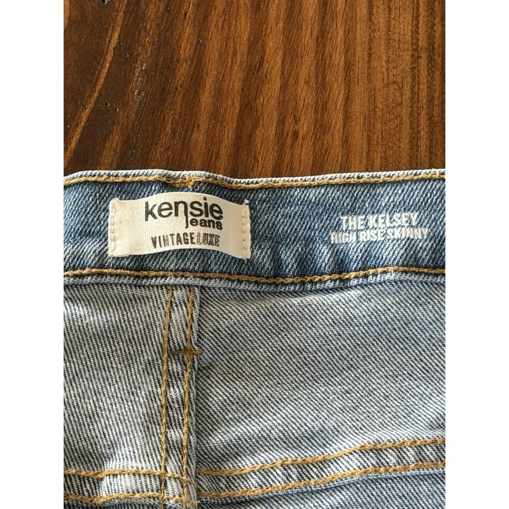 Kenzie Jeans Vintage Luxe The Kelsey High Rise Skinny raw hem Y2K Sz 14/32 rare‎